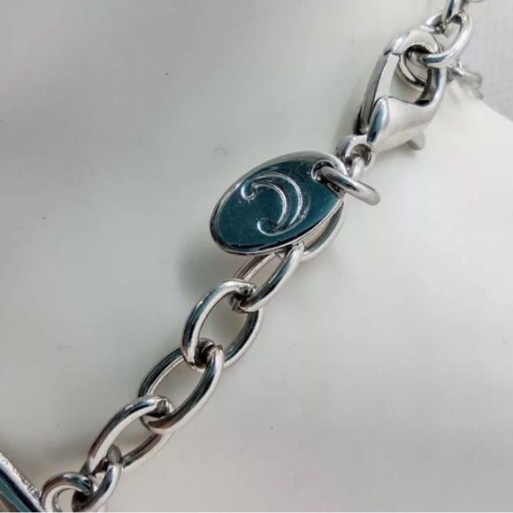 Charming Charlie Layered Necklace Beaded with Milky Quartz and Denim Toned Beads - Picture 6 of 6